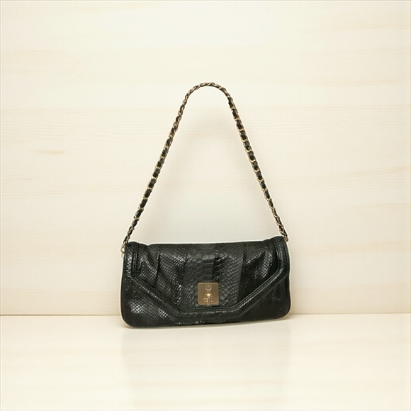 MCM-Vintage Snakeskin Leather Shoulder Bag w/COA-approx 6”x12”x2”-Retail $880 - Picture 1 of 11